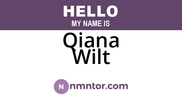 Qiana Wilt