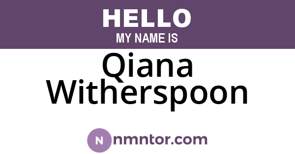 Qiana Witherspoon