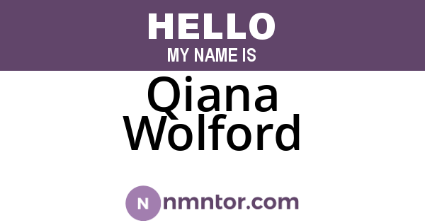 Qiana Wolford