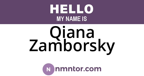 Qiana Zamborsky