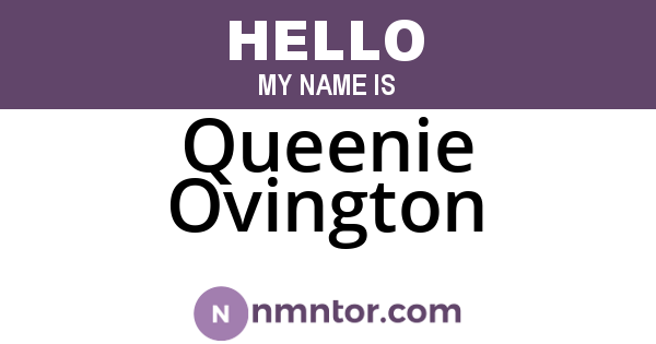 Queenie Ovington