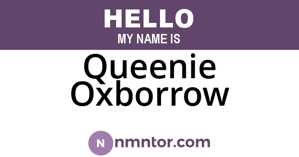 Queenie Oxborrow