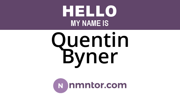 Quentin Byner