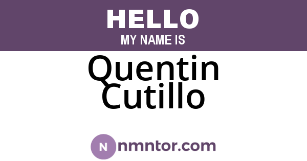 Quentin Cutillo