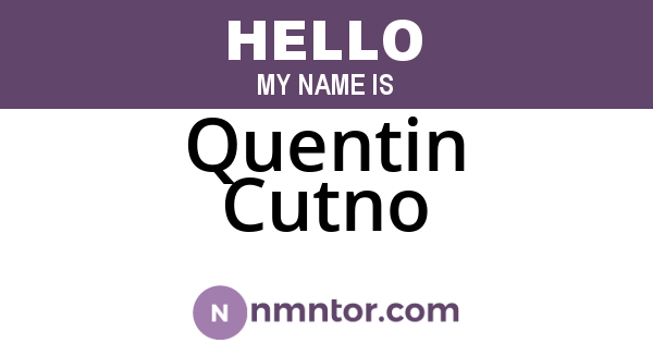 Quentin Cutno
