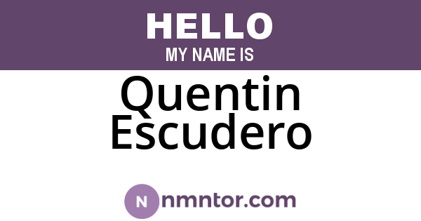 Quentin Escudero