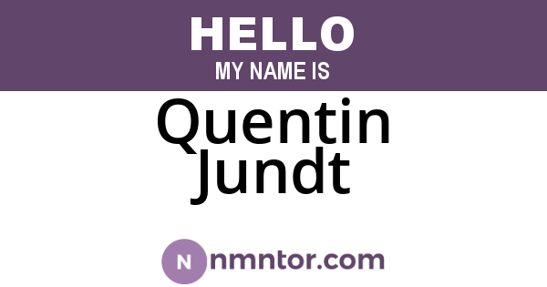 Quentin Jundt