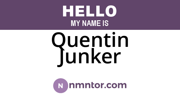 Quentin Junker
