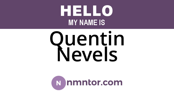 Quentin Nevels