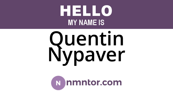 Quentin Nypaver