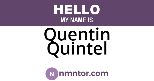 Quentin Quintel