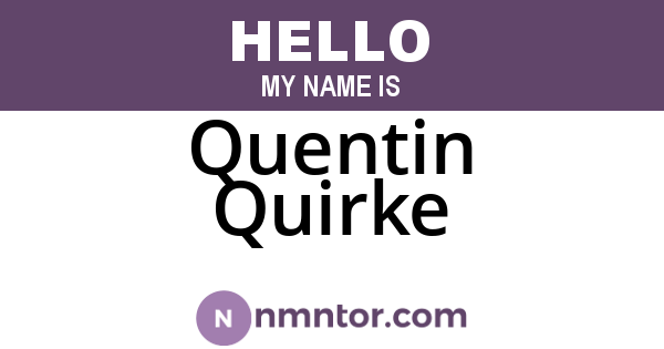 Quentin Quirke