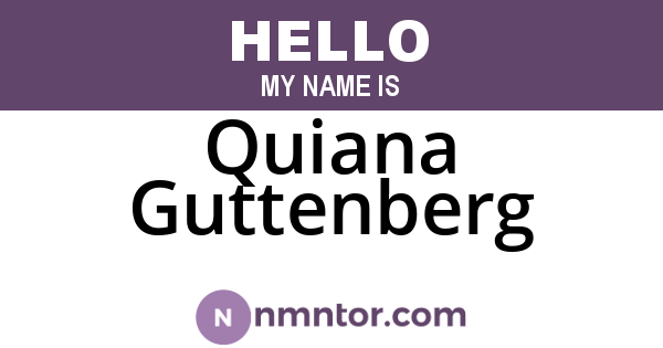 Quiana Guttenberg