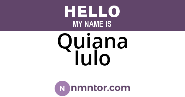 Quiana Iulo