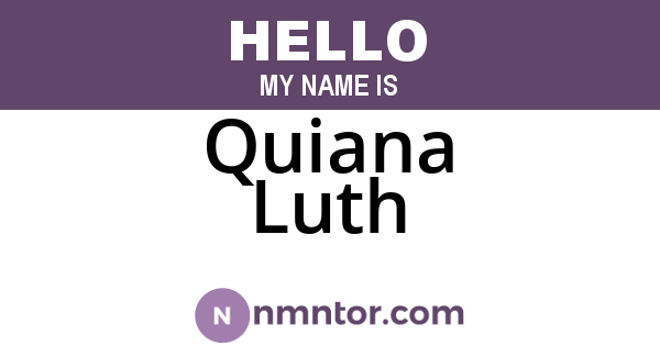 Quiana Luth