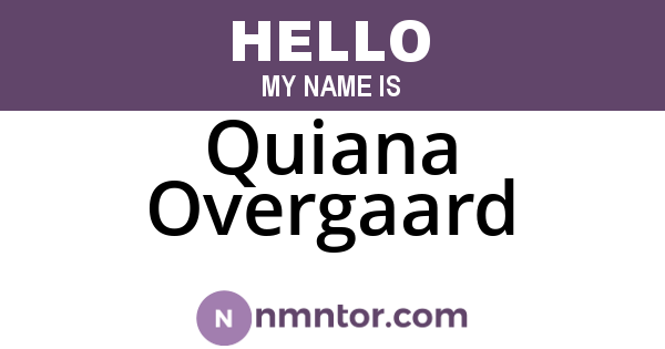 Quiana Overgaard
