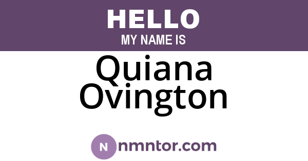Quiana Ovington