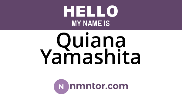 Quiana Yamashita