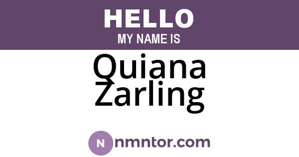 Quiana Zarling