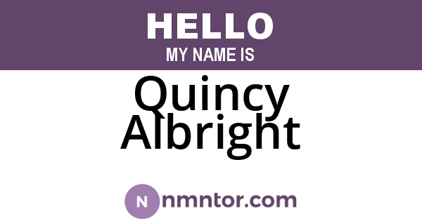 Quincy Albright