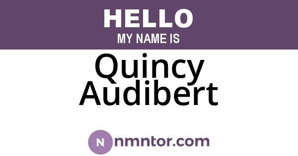 Quincy Audibert