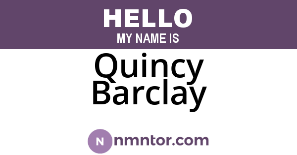 Quincy Barclay