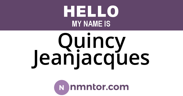 Quincy Jeanjacques