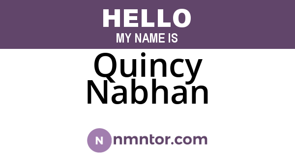 Quincy Nabhan