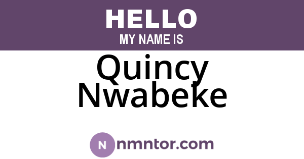 Quincy Nwabeke
