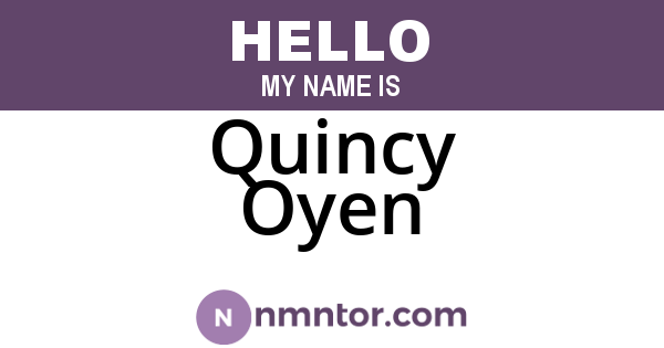 Quincy Oyen
