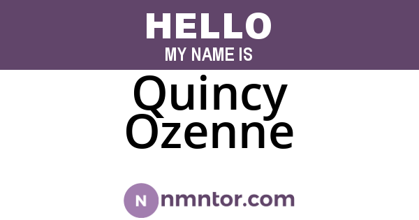 Quincy Ozenne