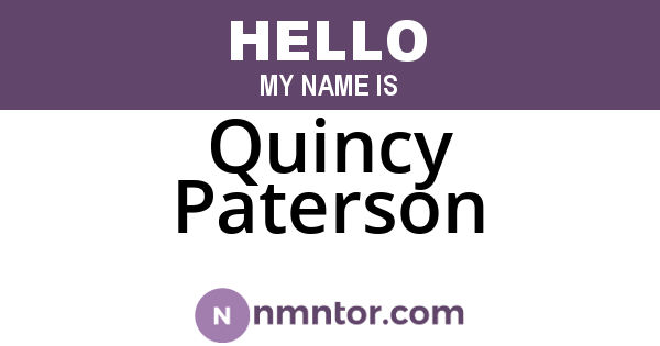 Quincy Paterson