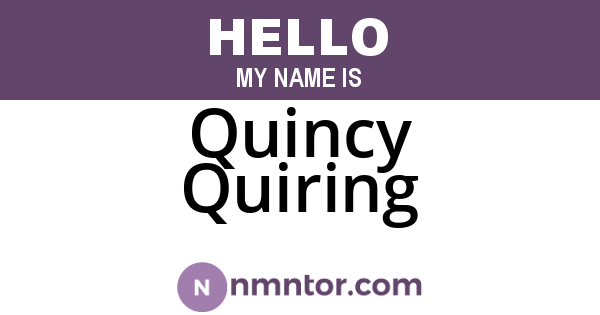 Quincy Quiring