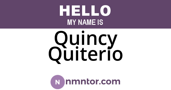 Quincy Quiterio