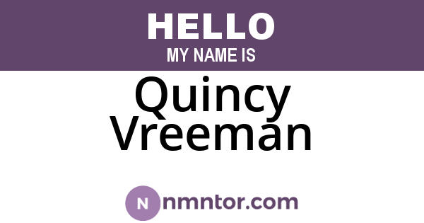 Quincy Vreeman