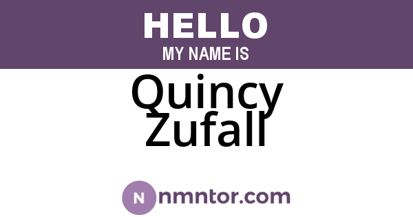 Quincy Zufall