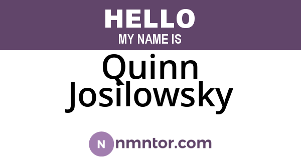 Quinn Josilowsky