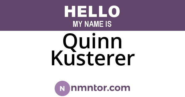 Quinn Kusterer