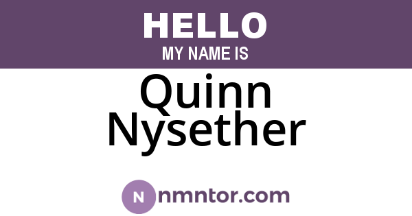 Quinn Nysether