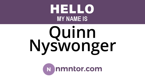 Quinn Nyswonger