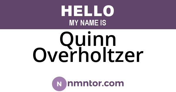 Quinn Overholtzer