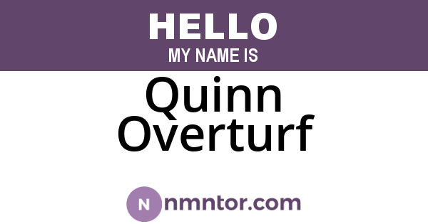 Quinn Overturf