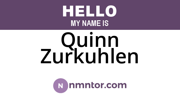 Quinn Zurkuhlen