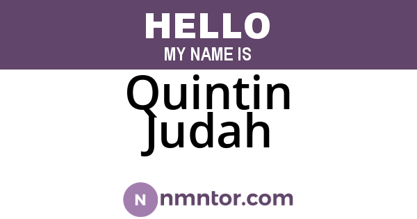 Quintin Judah