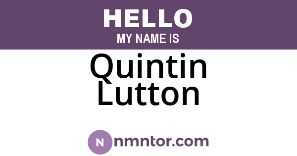 Quintin Lutton