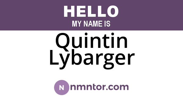 Quintin Lybarger
