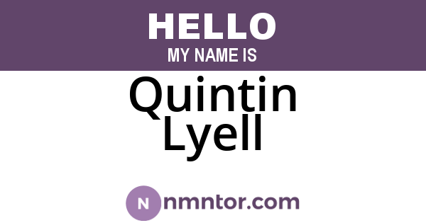 Quintin Lyell