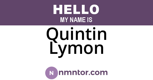 Quintin Lymon