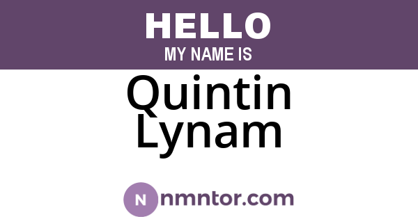 Quintin Lynam