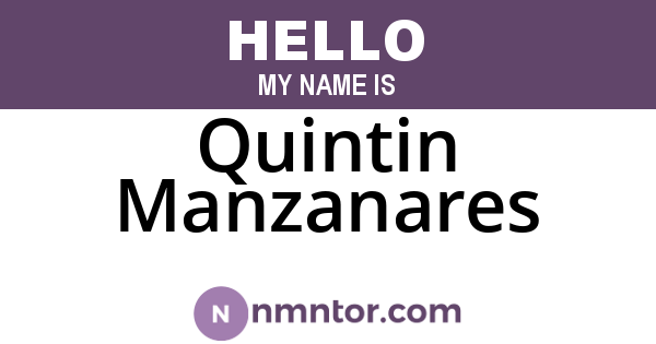 Quintin Manzanares